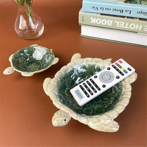 Tortoise Shaped Ceramic Plate Storage Tray Living Room Desktop Decoration Crafts Soap Box Home Decor Accessories