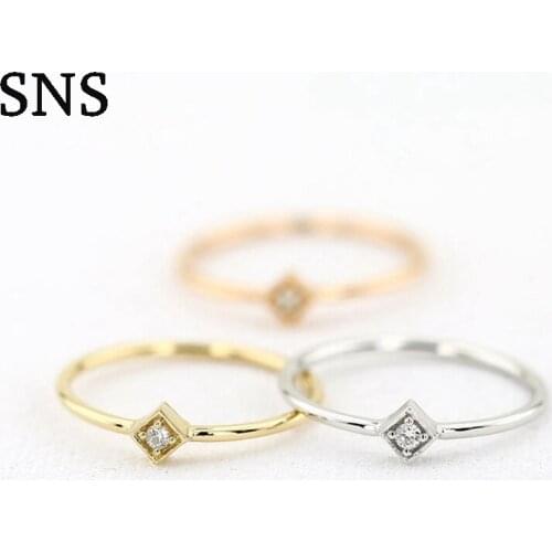 0.03CTW Round Shape Design 14k White/Yellow/Rose Gold Solitaire Natural Diamond Engagement Wedding Promise Ring