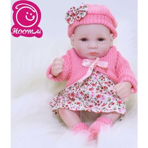 Tiny 10 Inch Lovely Doll Lifelike Bebe Reborn Baby Dolls Full Silicone Vinyl Newborn Babies Toy Kids Birthday Christmas Gift