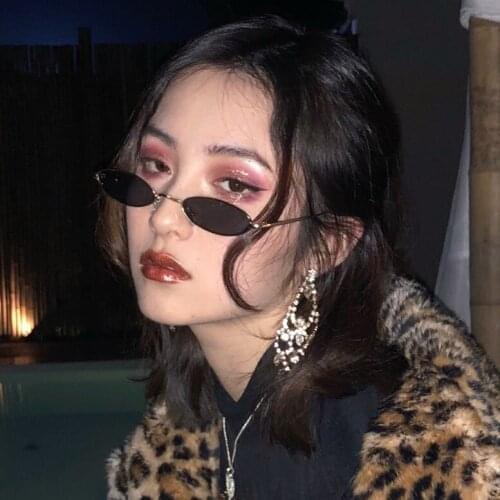 Small Oval Sunglasses for Men Male Retro Metal Frame Yellow Red Vintage Small Round Sun Glasses for Women 2021