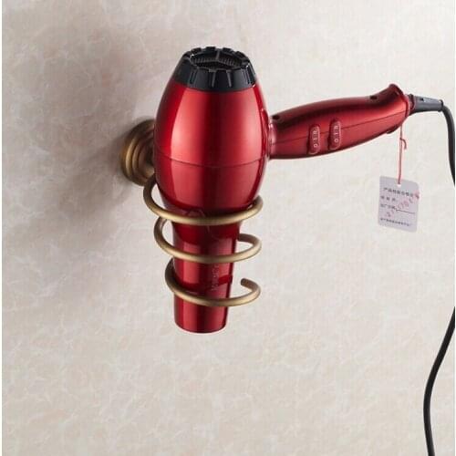 Fashion total brass bronze finished bathroom hair dryer holder,hanger rack bathroom accessories