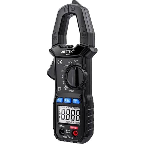 CM87D LCD Display 6000 Counts Clamp Meter Multimeter NCV Direct Current AC Voltage Current Temperature Capacitance Resistance