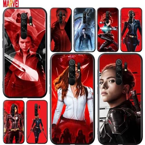 Black Widow Marvel Soft TPU For Xiaomi Redmi 9i 9T 9A 9C 9 8A 8 GO 7 7A S2 Y2 6 6A 5 A 4X Prime Pro Plus Black Phone Case
