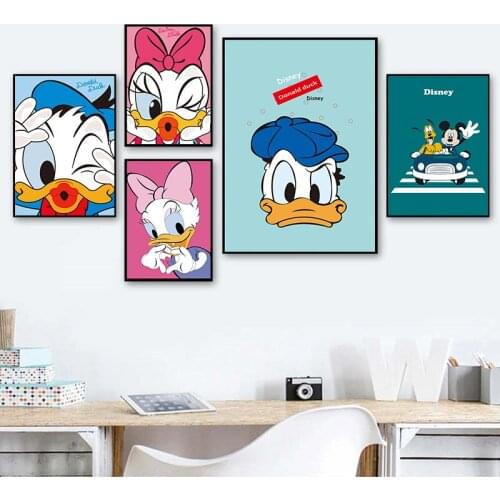 Disney 5D DIY Funny Donald Duck Goofy Diamond Painting Cross Stitch Kit Diamond Embroidery Full Mosaic Rhinestone for Home Decor