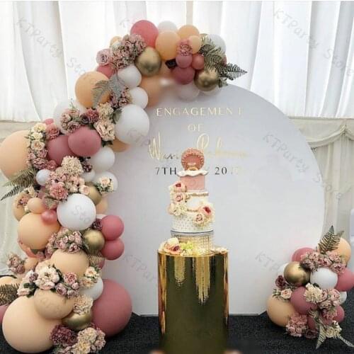 DIY Balloon Garland Arch Retro Dusty Pink Peach Kit Gold White Balloon Birthday Baby Shower Weddings Party Decoration 94/171pcs