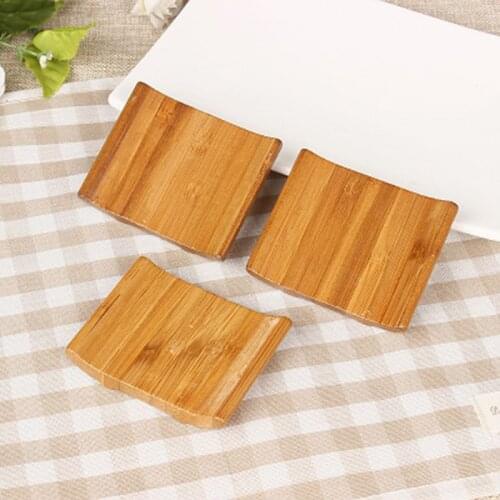 Nutural Bamboo Soap Holder Dish Tray Stylish Vintage Storage Teacup Mat For Home Bathroom Kitchen C5AC