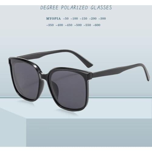 Myopia Glasses -0.5 To -6.0 Polarized Sunglasses for Men Women Driving Vision Glasses Fashion Sun Glasses UV400 TR Frame