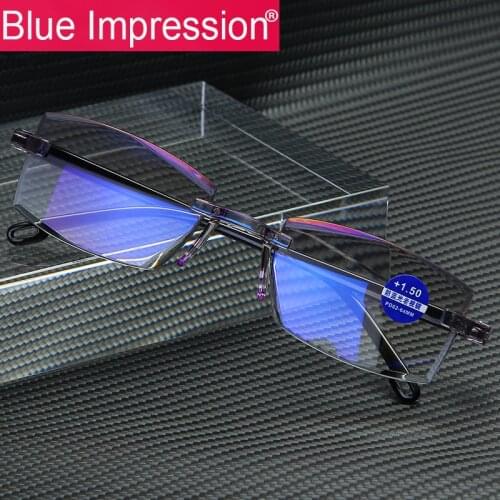B.I Reading Glasses Men Women Anti Blue Rays Presbyopia Eyeglasses Antifatigue Computer Eyewear with +1.5 +2.0 +3.0 +3.5 +4.0