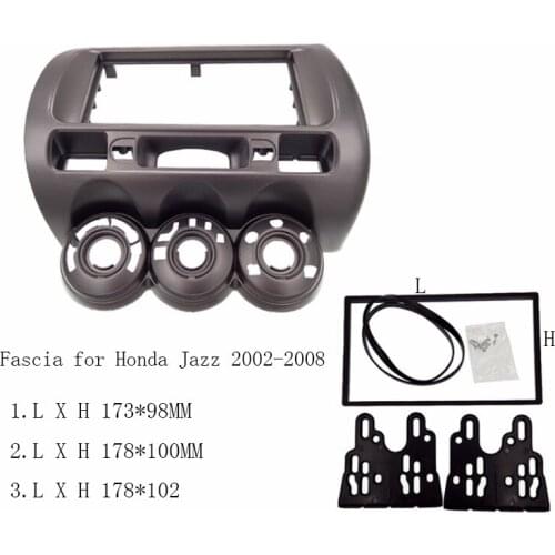 One Double Din Radio Fascia fit for Honda Jazz City DVD Condition Radio Stereo CD Panel Mount Installation Trim Kit Frame Bezel