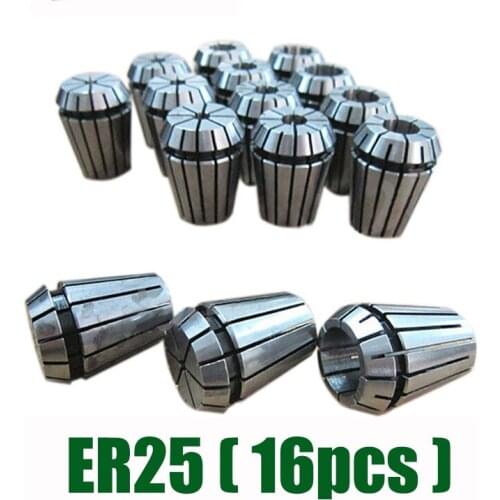 16 pcs/lot ER25 collet chuck 2mm to 16mm 3.175mm for CNC milling lathe tool