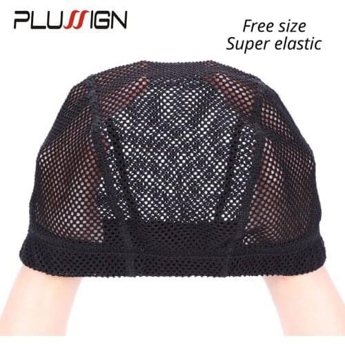 Weaving Cap For Wigs Lace Front Wig Cap For Making Wigs Free Size U Part Swiss Lace Cap Materials For Wigs Making Plussign Net