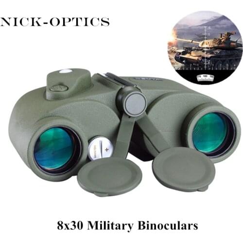 Rouya 8x30 HD military binoculars compact professional Telescope with Compass reticle Lll night vision Eyepiece focusing