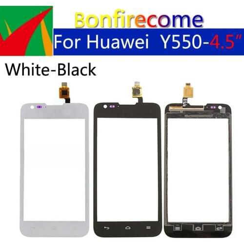 10Pcs 4.5" Touchscreen For Huawei Ascend Y550 Y550-L01\L02\L03 Touch Screen Panel Sensor Digitizer LCD Display Glass Lens Panel