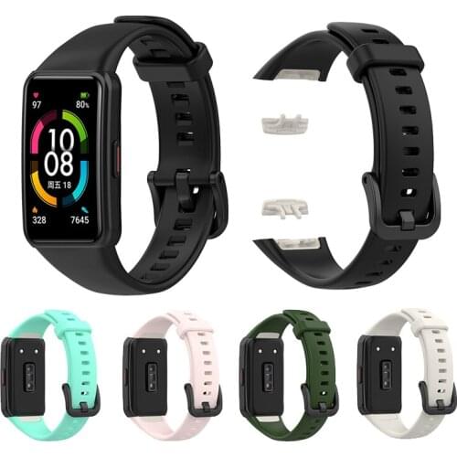 Silicone Sport Band Straps For Huawei Honor Band 6 Smart Wristband Bracelet Soft FashionReplacement Watch Strap For Honor Band6