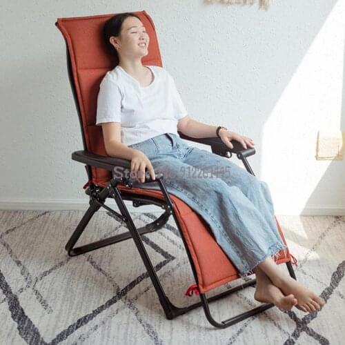 Recliner Folding Lunch Break Chair Backrest Lazy Leisure Lunch Break Siesta Home Chair Folding Office Rattan Chair