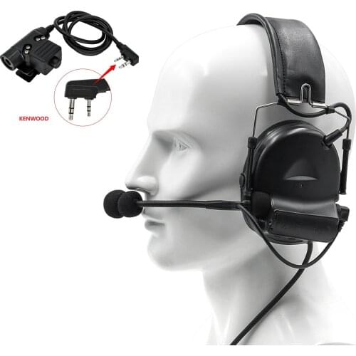 Tactical headset COMTAC II active noise reduction pickup electronic shooting earmuffs interphone headset + tactical PTT U94 PTT