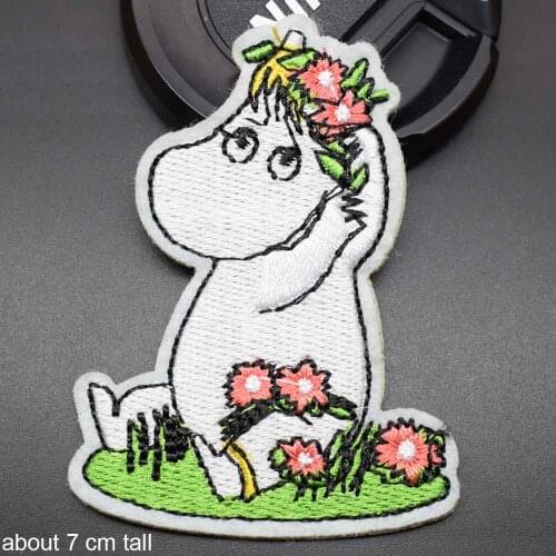 Cartoon Red Dress Angry Girl Iron On Patch Embroidered Clothes Patch For Clothing Clothes Stickers