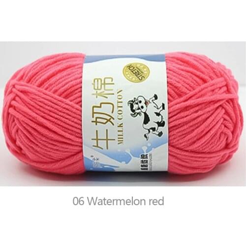 High-Quality Diy Milk Cotton Crochet Yarn Anti-Pilling Hand Knitting Thread For Cardigan Scarf Hat Sweater Doll Cross Stitch
