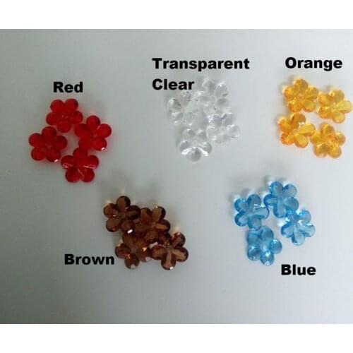 High Quality AA Standard Acrylic Flower Head Dia 28*5mm with Drilled hole suitable for 3MM LED Decoration Can be Mix Color Order