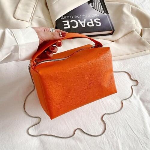 Ladies casual solid color all-match shoulder bag mini PU leather messenger bag Ladies travel wallet handbag