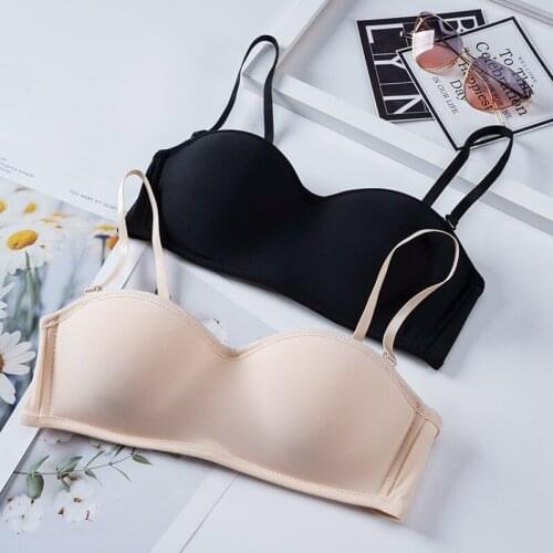 Women Invisible Bra Strapless Bralette 1/2 Cup Womens Underwear Sexy Lingerie Female Seamless Push Up Party Wedding Bras