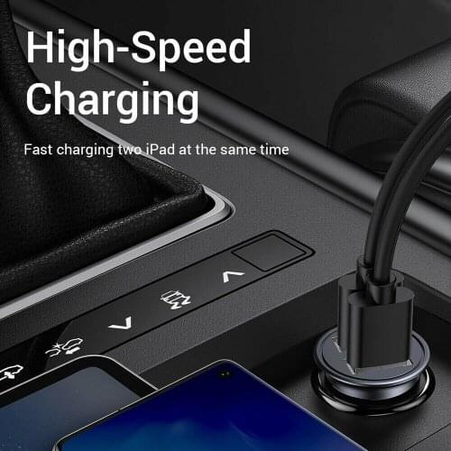 1* Car Charger 12V 2 Way Adapter Dual USB Power Socket Durable Practical