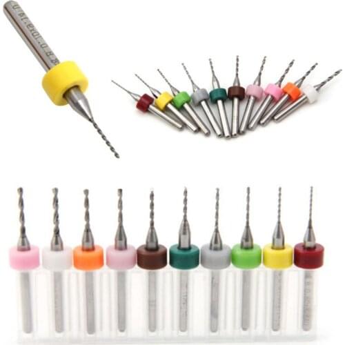 1set 10Pcs 0.6-1.5mm PCB Print Circuit Board Carbide Mini Micro Drill Bits CNC New Accessories