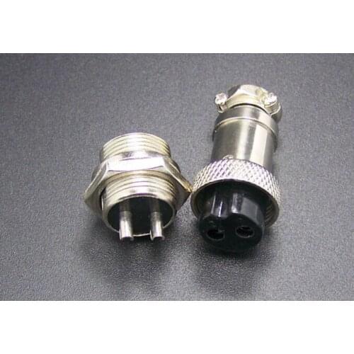 Good quality 10Pair=20Pcs GX16 GX16-2 2P 2Pin 16mm Male & Female Wire Panel Connector Circular Aviation Connector Socket Plug