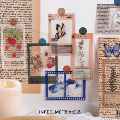 30Sheets/pack Kawaii Flower Whale Frame PET Stickers Ablum Diary Scrapbooking Label Sticker School Supplies Bullet Journal n745