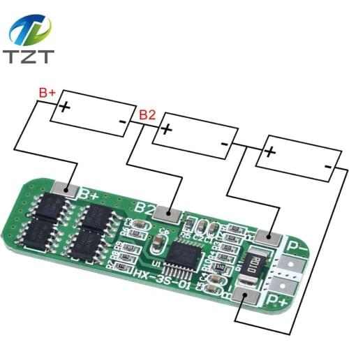 3S 6A Li-ion 12V 18650 BMS PCM battery protection board bms pcm for li-ion lipo battery cell pack