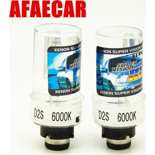 AFAECAR 2pcs 35W HID Xenon Light Lamp D2S 4300k 6000k D2S 8000k 10000k bulb