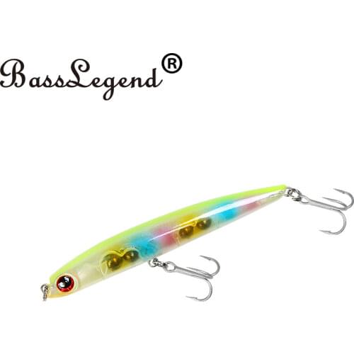 BassLegend Sinking Pencil bait Stick Lure Mini Crankbait Lipless Minnow Sea Bass Pike Walleye Trout 50mm 3g/90mm 11g