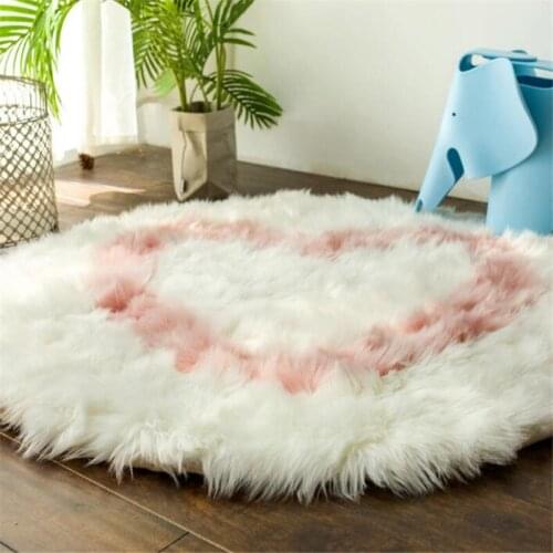 Free Shipping Super Soft Cute Round Flower Shaggy Ivory Carpet Living Dining Pad Bedroom Beside Car/Brand Rug Anti-skid Mat