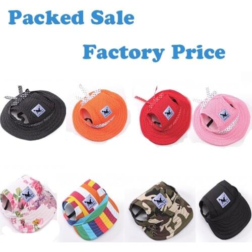 TAILUP Small Pet Dog Cat Baseball Cap Puppy Chihuahua Pet Striped Sun Hat 4Pcs/lot Small Wholesale