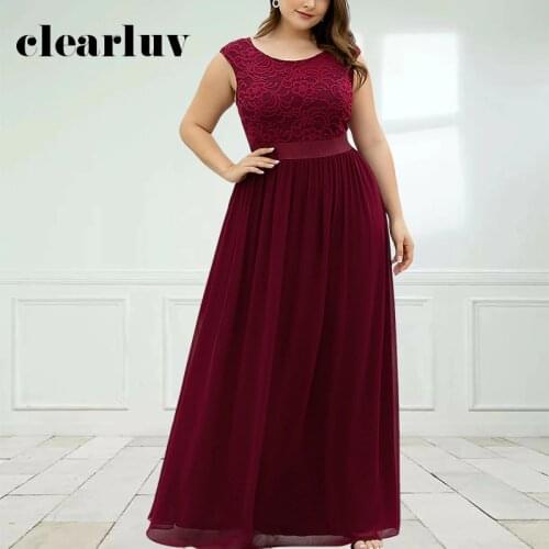 Burgundy A-Line Women Party Dress DR1552 O-Neck Tank Evening Dresses Lace Backless Vestidos De Fiesta Plus Size Robe De Soiree
