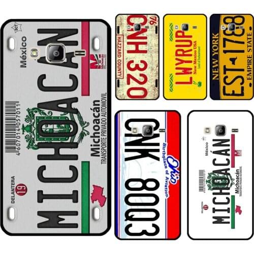 Retro License Plate Number For Samsung Galaxy J7 J1 J3 J5 2016 A3 A5 2017 A6 A8 J4 J6 Plus J8 A7 A9 2018 Case Cover