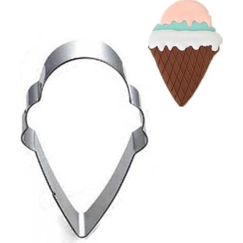Dessert Ice Cream Shape Biscuits Cutting Die Stainless Steel Fondant Mould Baby Food Preparation Tools Christmas Cookie Mould