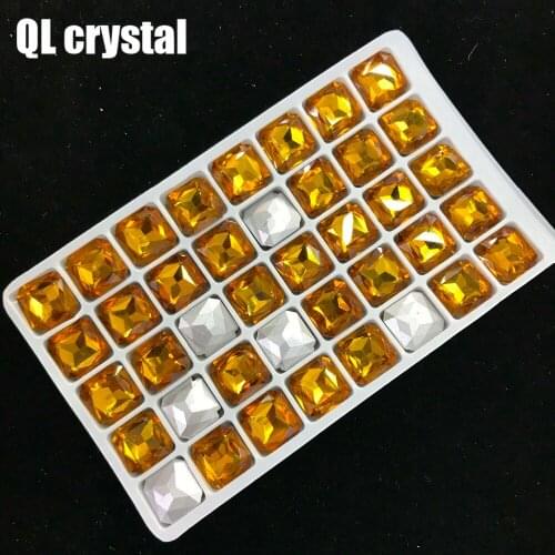 QL Crystal ALL SIZE Octagon Square Pointback Crystal Rhinestone High Quality for Jewelry Making DIY Accessories