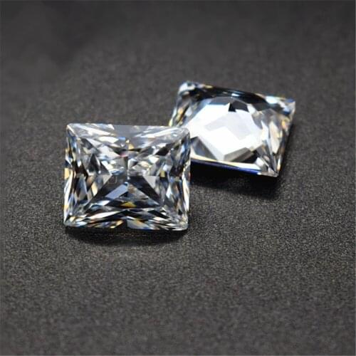 Grade AAA Cubic Zirconia Rectangle Faceted Gemstone Rectangle Princess Cut Cubic Zirconia Multiple Sizes to Choose GZ21