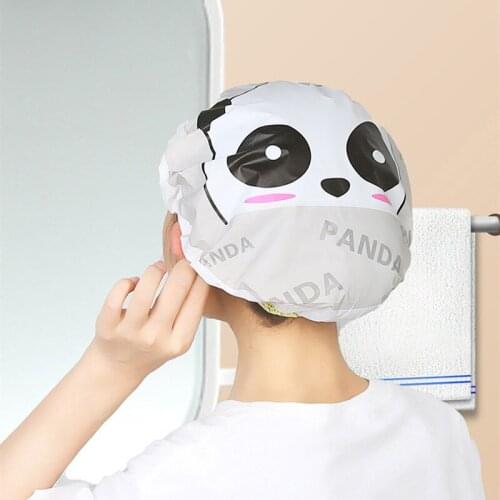 Cartoon Animal Baby Shower Cap Kids Hair Cap PVC Reusable Hair Bonnet Sauna Bathroom Products Waterproof Shower Cap For Child