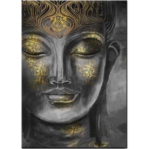 Diy 5D Golden Buddha Statue Full Diamond Painting Cross Stitch Kits Art Embroidery Mosaic Religion 3D Square round gift P1091