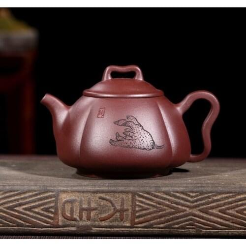 Wholesale undressed ore purple clay teapot tea traditional pure handmade quality goods famous special product