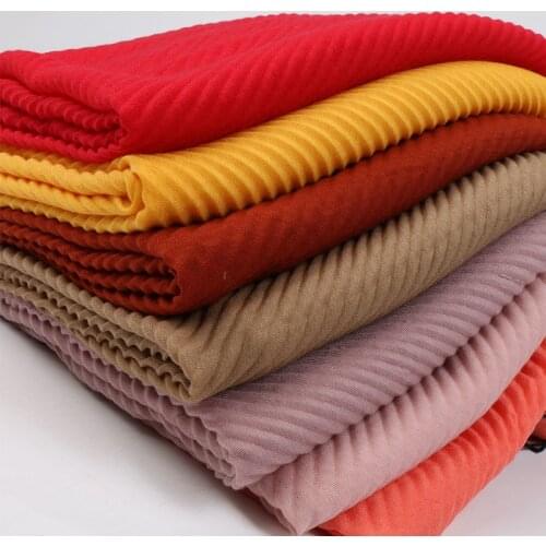 Fashion Pleated Crinkled Hijabs Scarves Plain Maxi Muslim Headscarf Elegant Women Wrinkle Headband Wraps Soft Muffler 180X90cm