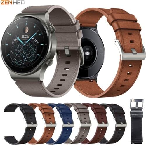 Genuine Leather Strap for Huawei Watch GT2 Pro Smart Watch Band Replacement 22mm Watchband for Huawei Honor Magic Watch 2 46mm
