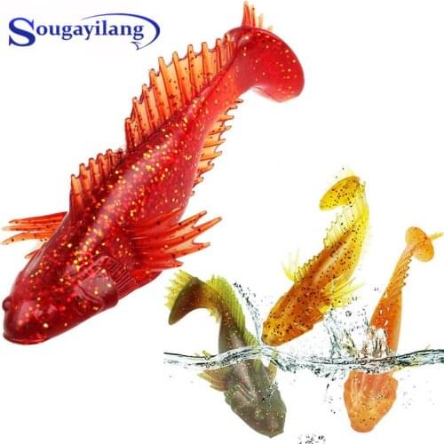 Sougayigong 4pcs Fishing Bait Soft Lure Lifelike Big Fishing Lure 20g/12cm Artificial Fishing Bait Worm Saltwater Pesca Isca