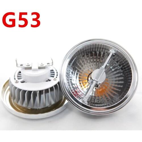 High power 15W AR111 COB ES111 QR111 Epistar LED Lamp G53 GU10 LED Spotlight Warm White Cold White AC85-265V DC12V