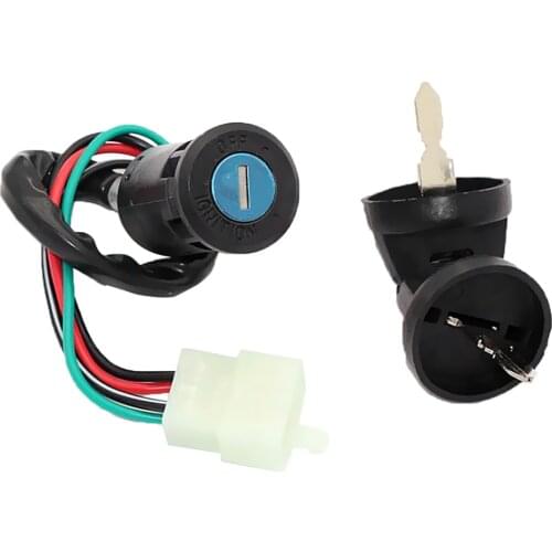 Universal Motorcycle 4 Wire Ignition Key Barrel Switch For ATV TAOTAO Pit Dirt Bike Buggy 50-125 Moto Accessories Best Selling