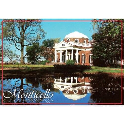 USA Travel Magnets Gifts 78*54*3mm,USA - Monticello Postcard Magnets 20361 Rigid Plate Tourist Memories