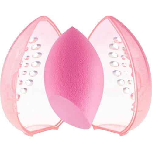 1PC Beauty Sponge Stand Storage Case Egg Shaped Beauty Powder Puff Sponge Stand Storage Case Box Makeup Supplies Drying Box