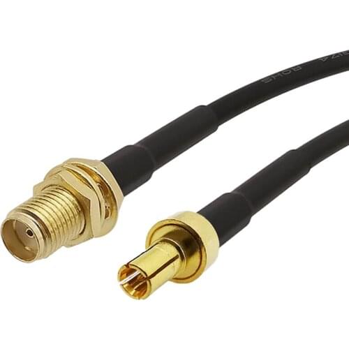 1Pcs Straight CRC9 Male Plug to SMA Female Jack Bulkhead RG174 RF Coaxial Extension Pigtail Cable Connector 10cm 15cm 20cm 30cm